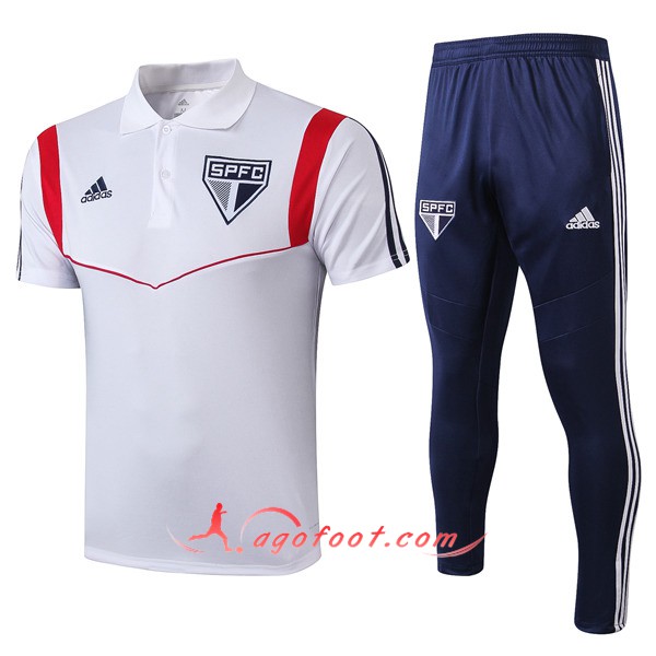 Ensemble Polo Sao Paulo FC + Pantalon Blanc 19/20