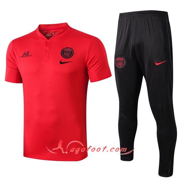 Ensemble Polo Paris PSG ALL + Pantalon Rouge 19/20