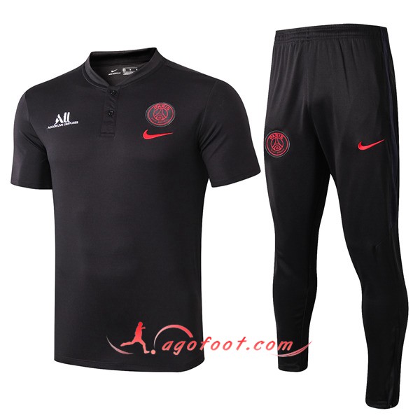 Ensemble Polo Paris PSG ALL + Pantalon Noir 19/20