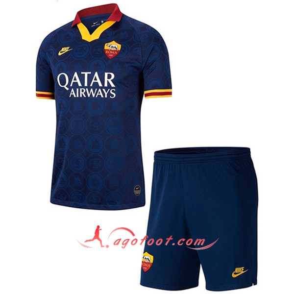 Ensemble Maillots Foot AS Roma Enfants Third Personnalisé 19/20