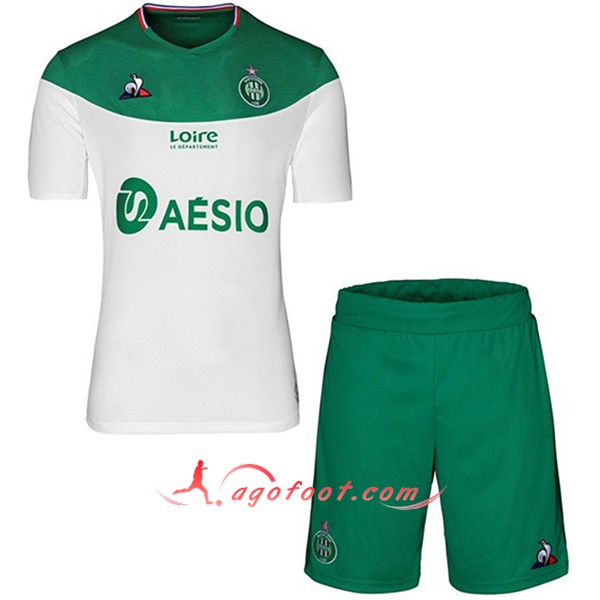 Ensemble Maillots Foot AS St Etienne Enfants Exterieur Personnalisé 19/20