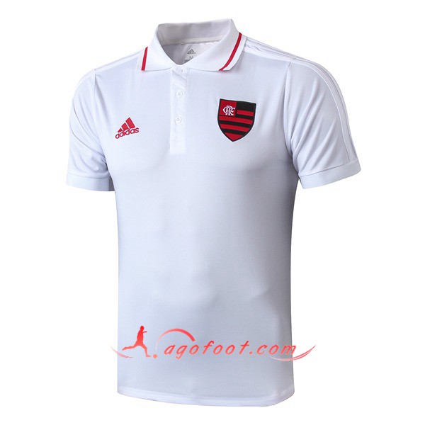 Polo Foot Flamengo Blanc 19/20