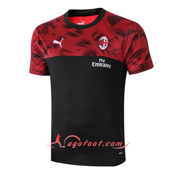 Training T-Shirts Milan AC Noir Rouge 19/20