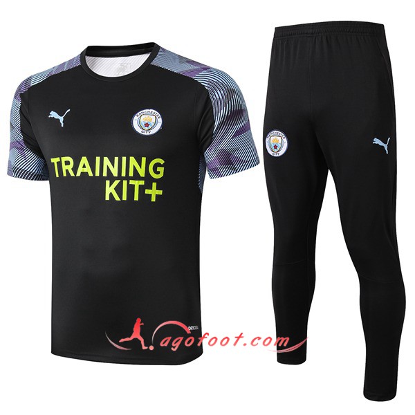 Training T-Shirts Manchester City + Pantalon Noir 19/20
