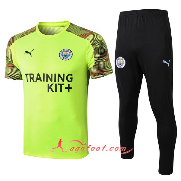 Training T-Shirts Manchester City + Pantalon Vert 19/20