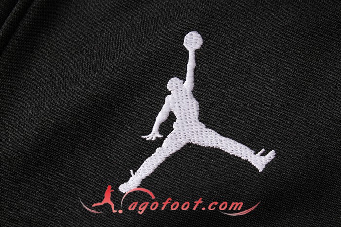 Nouveaux Ensemble Veste A Capuche Survetement Foot PSG Jordan Noir 19 20