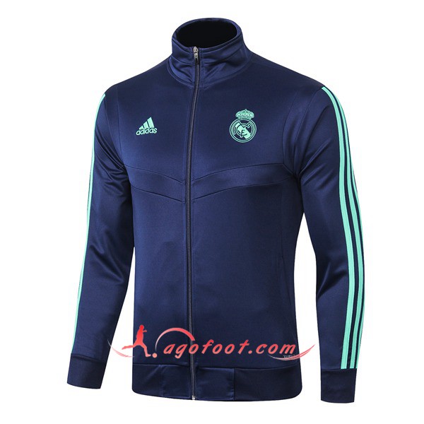 Nouveau Veste Foot Real Madrid Bleu Fonce 19/20