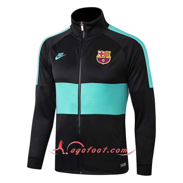 Nouveau Veste Foot FC Barcelone Noir Vert 19/20