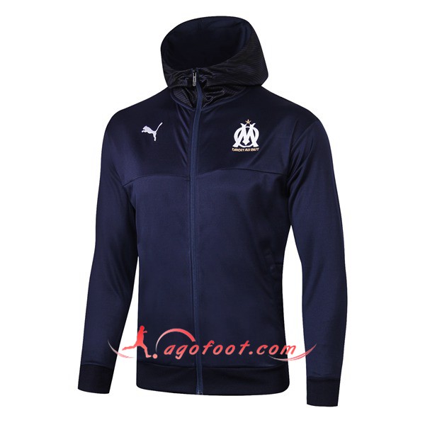 Nouveau Veste Coupe Marseille OM Bleu Fonce 19/20