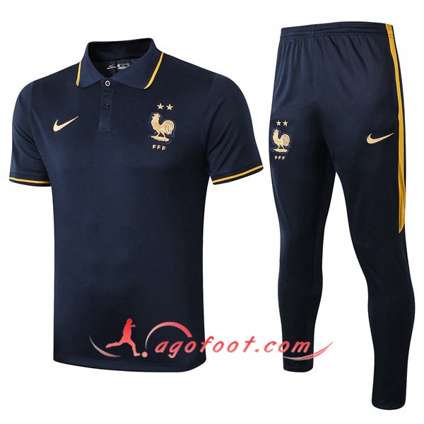 Ensemble Polo France + Pantalon Bleu Saphir 19/20