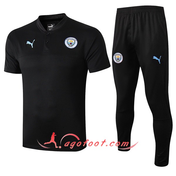 Ensemble Polo Manchester City + Pantalon Noir 19/20