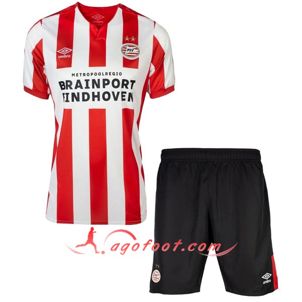 Ensemble Maillots Foot PSV Eindhoven Enfants Domicile Personnalisé 19/20