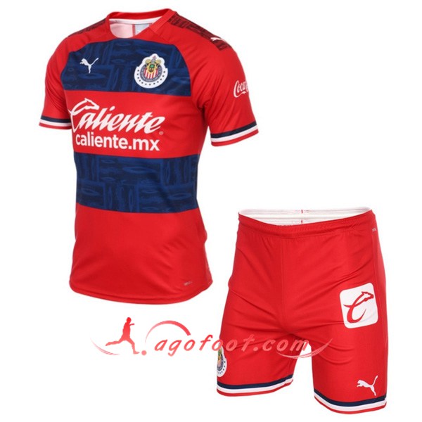 Ensemble Maillots Foot CD Guadalajara Enfants Exterieur Personnalisé 19/20