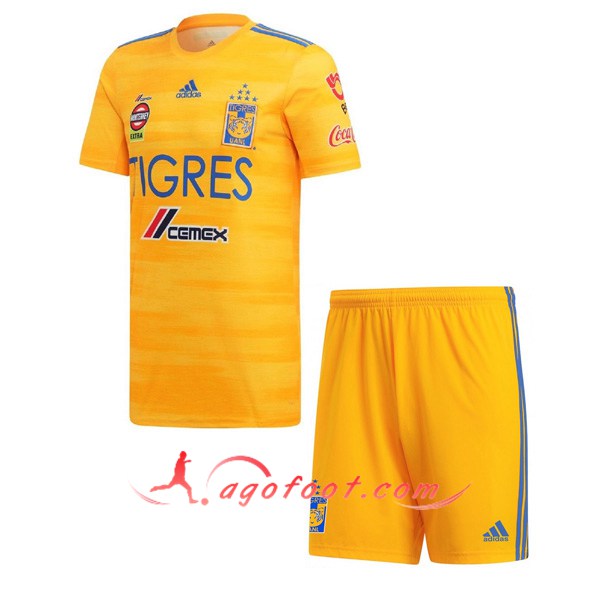 Ensemble Maillots Foot Tigres UANL Enfants Domicile Personnalisé 19/20