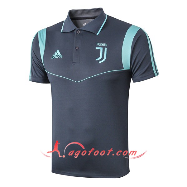 Polo Foot Juventus Bleu Vert 19/20