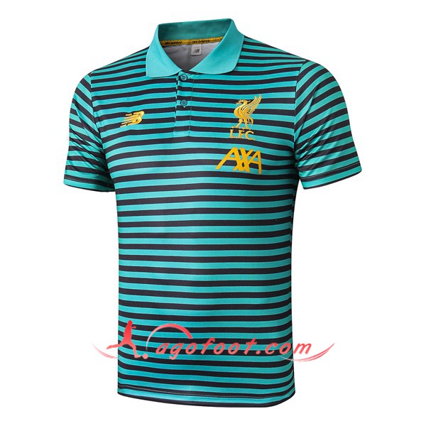 Polo Foot FC Liverpool Vert Stripe 19/20