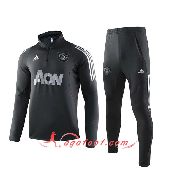 Ensemble Survetement Foot Manchester United Noir 19/20