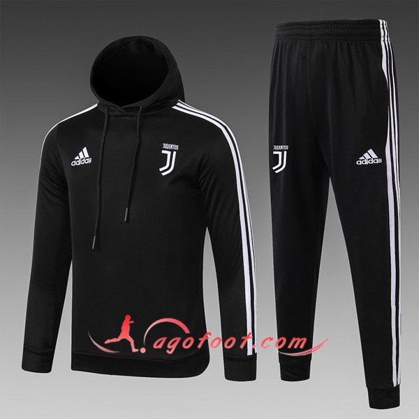 Nouveau Survetement Foot - Veste A Capuche Juventus Enfant Noir 19/20