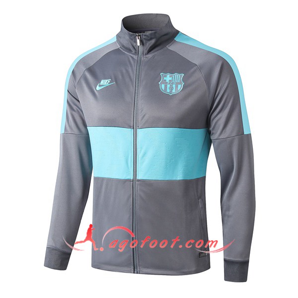 Nouveau Veste Foot FC Barcelone Vert Gris Clair 19/20
