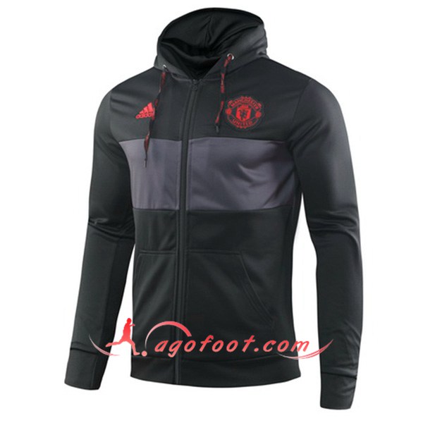 Nouveau Veste A Capuche Manchester United Noir 19/20