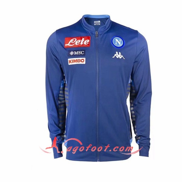 Nouveau Veste Foot SSC Naples Bleu 19/20