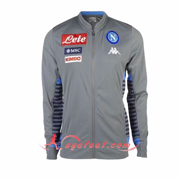 Nouveau Veste Foot SSC Naples Gris 19/20
