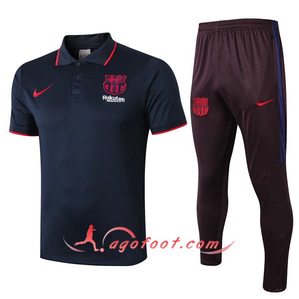 Ensemble Polo FC Barcelone + Pantalon Bleu Saphir 19/20