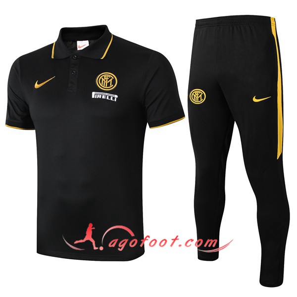Ensemble Polo Inter Milan + Pantalon Noir 19/20