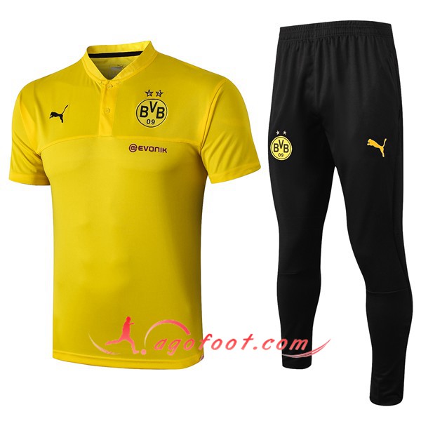 Ensemble Polo Dortmund BVB + Pantalon Jaune 19/20
