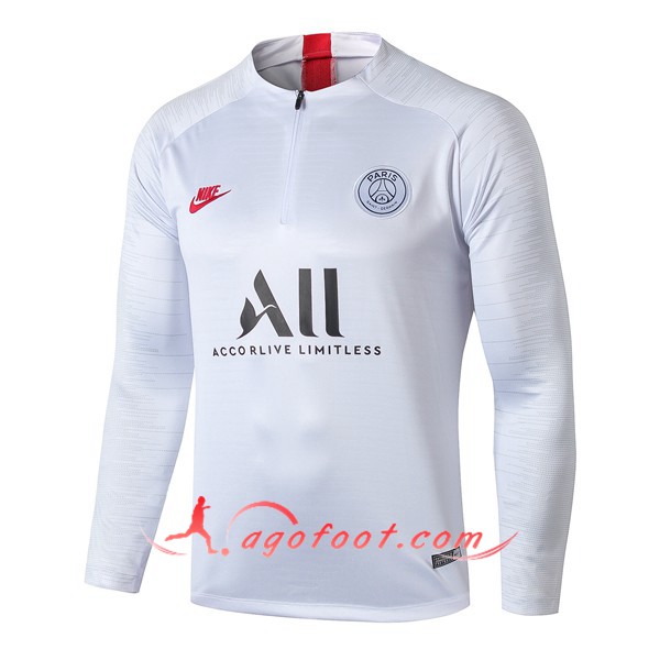 Nouveau Training Sweatshirt Paris PSG ALL Blanc 19/20