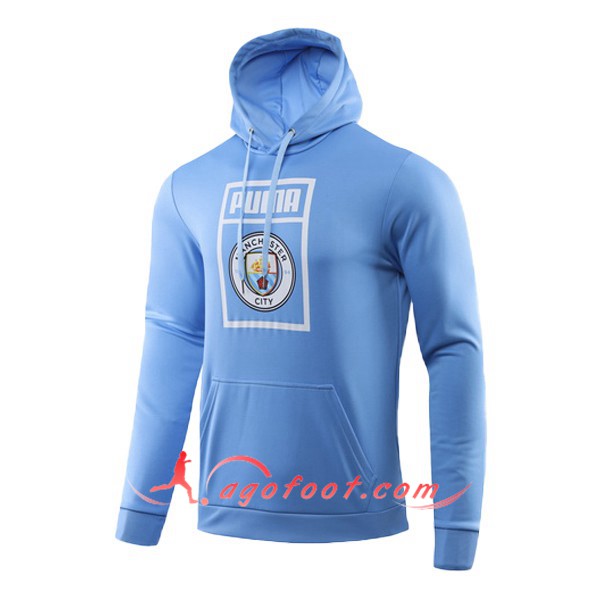 Nouveau Training Sweatshirt Capuche Manchester City Bleu 19/20