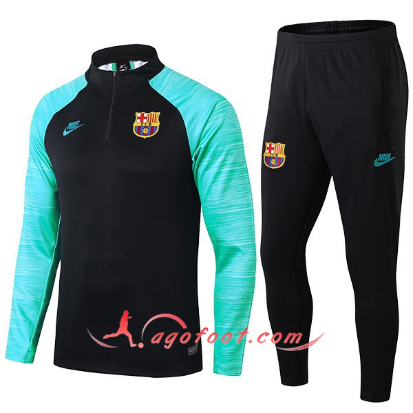 Ensemble Survetement Foot FC Barcelone Beko Vert Noir 19/20