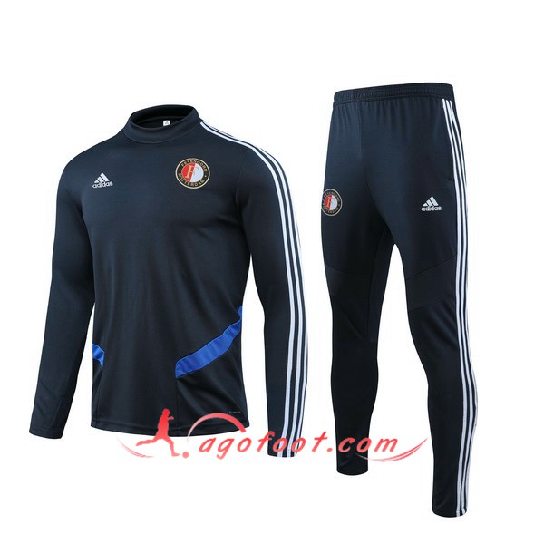 Nouveau Survetement de Foot Feyenoord Enfant Noir 19/20