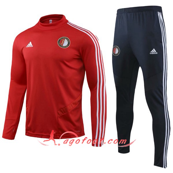 Nouveau Survetement de Foot Feyenoord Enfant Rouge 19/20