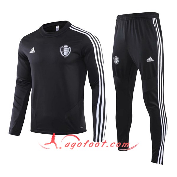 Nouveau Survetement de Foot Belgique Enfant Noir 19/20