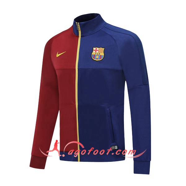 Nouveau Veste Foot FC Barcelone Rouge Bleu 19/20