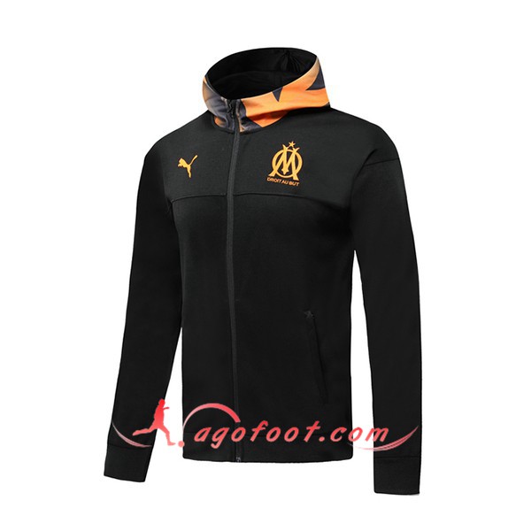 Nouveau Veste A Capuche Marseille OM Noir 19/20