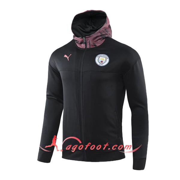 Nouveau Veste A Capuche Manchester City Noir 19/20