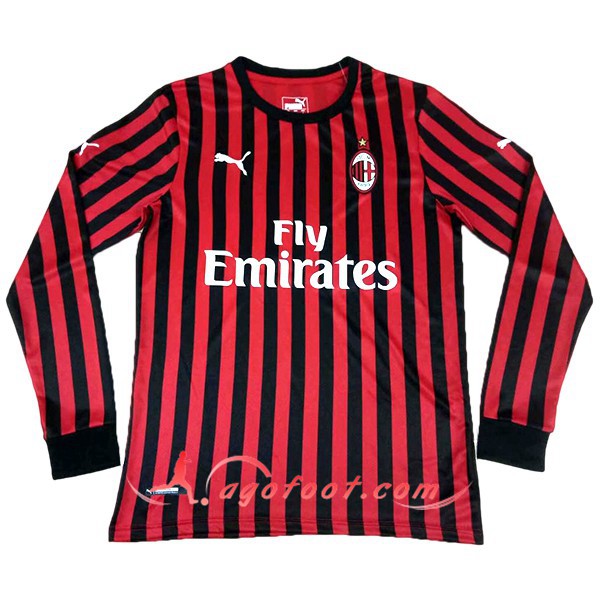 Maillot Foot Milan AC Domicile Manche longue Personnalisé Floqué 19/20