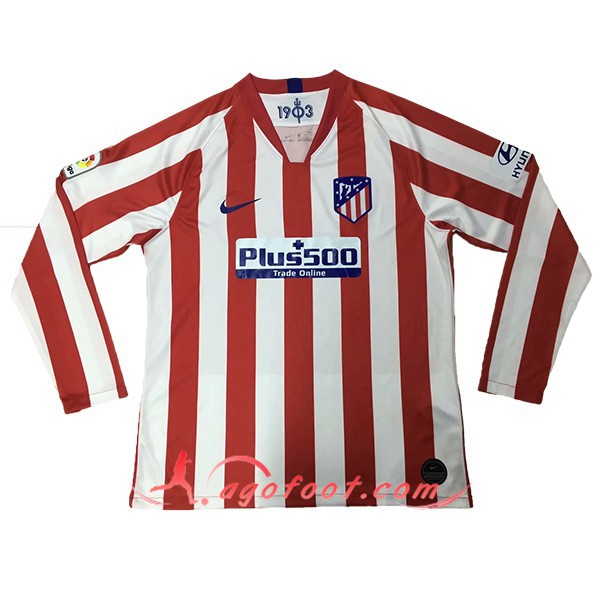 Maillot Foot Atletico Madrid Domicile Manche longue Personnalisé Floqué 19/20