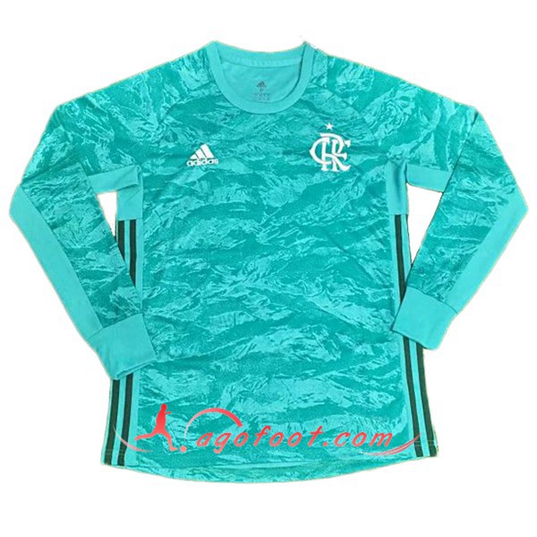 Maillot Foot Flamengo Gardien de but Manche longue Bleu Personnalisé Floqué 19/20