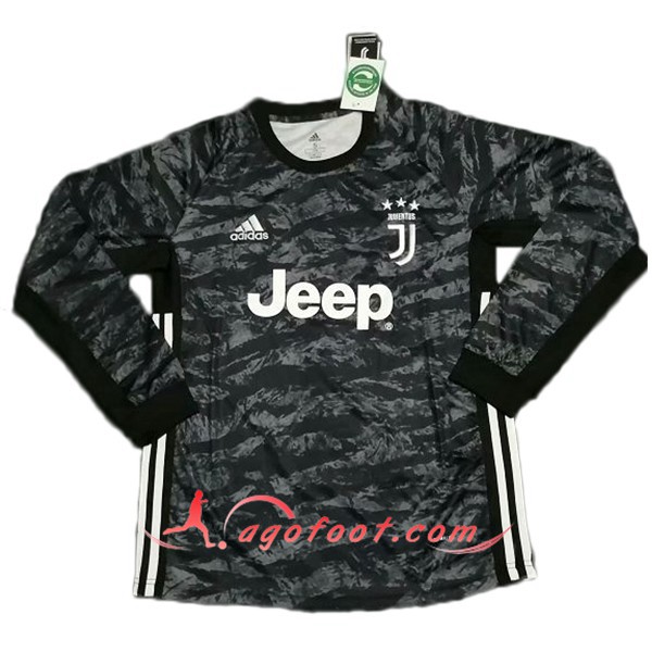 Maillot Foot Juventus Gardien de but Manche longue Noir Personnalisé Floqué 19/20