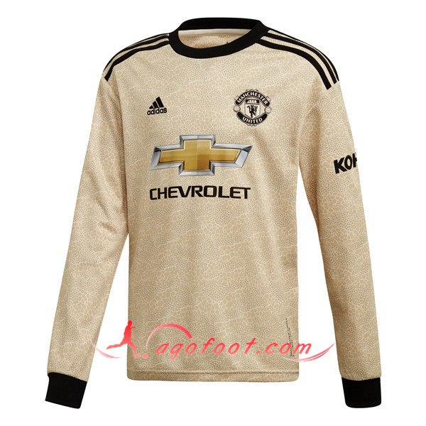 Maillot Foot Manchester United Exterieur Manche longue Personnalisé Floqué 19/20