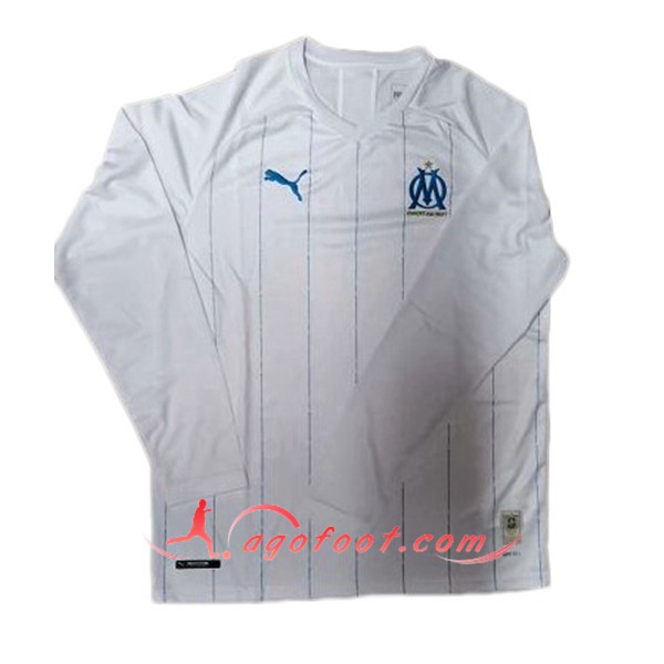 Maillot Foot Marseille Domicile Manche longue Personnalisé Floqué 19/20