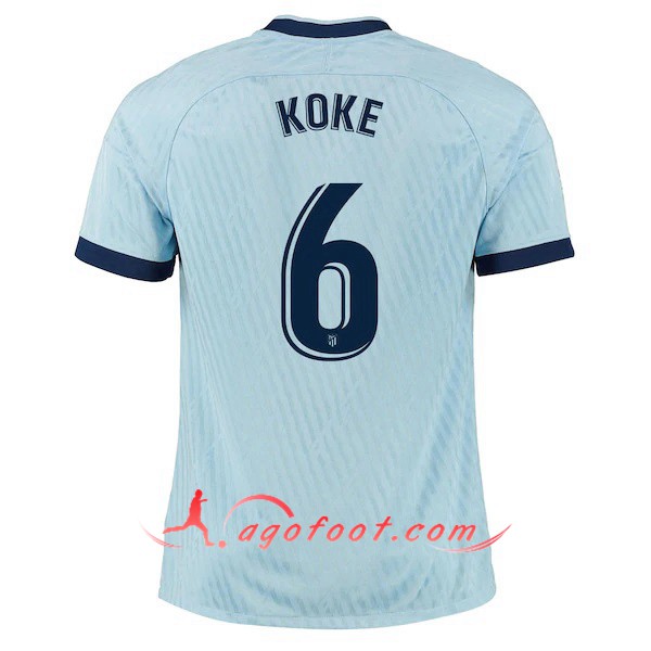 Maillot Foot Atletico Madrid (KOKE 6) Third Floqué 19/20
