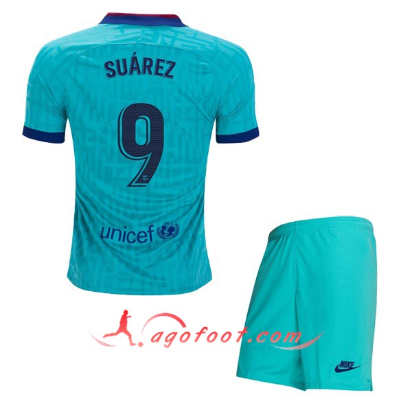 Ensemble Maillots Foot FC Barcelone (SUAREZ 9) Enfant Third 19/20