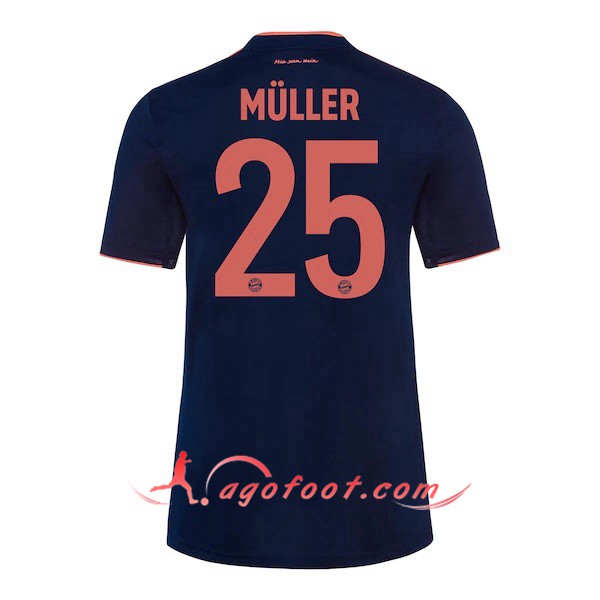 Maillot Foot Bayern Munich (MULLER 25) Third Floqué 19/20