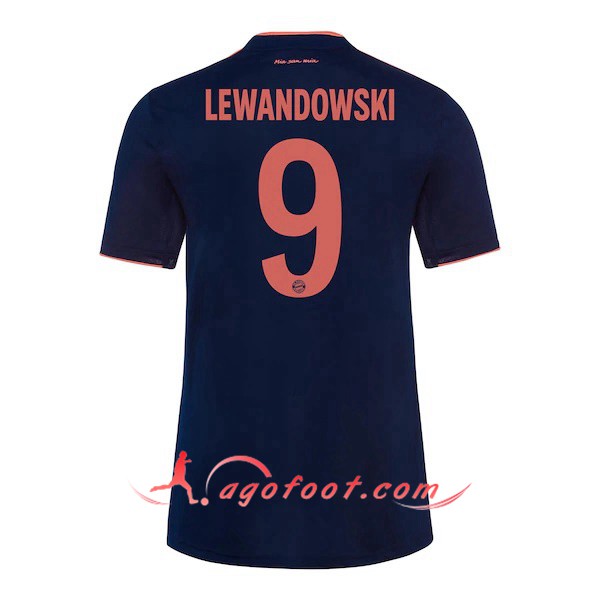 Maillot Foot Bayern Munich (LEWANDOWSKI 9) Third Floqué 19/20