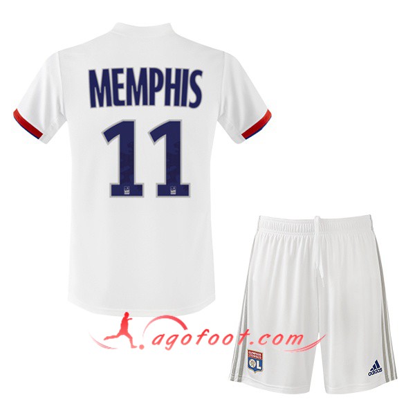 Ensemble Maillots Foot Lyon OL (MEMPHIS 11) Enfant Domicile 19/20