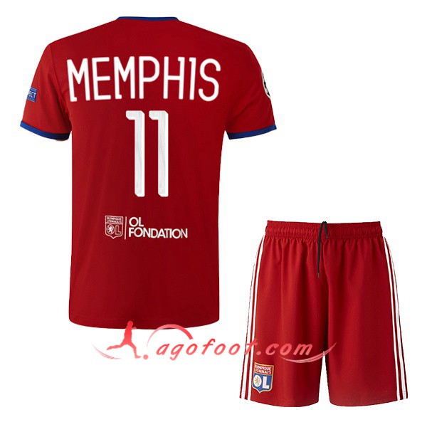 Ensemble Maillots Foot Lyon OL (MEMPHIS 11) Enfant Third 19/20